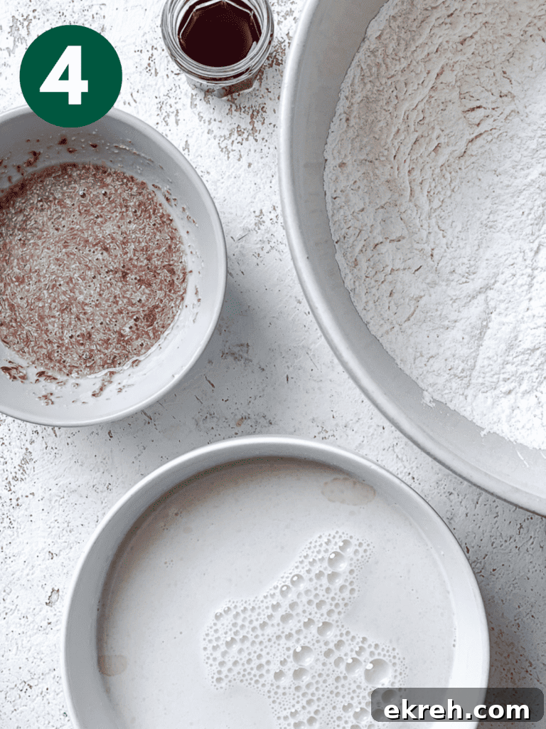 ingredients for Easy Vegan Pancakes [Regular or Mini] on a white surface