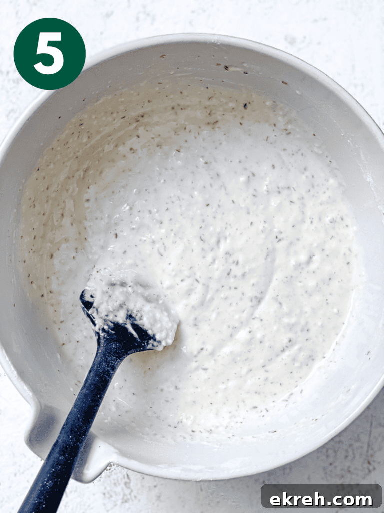 Fluffy Vegan Pancakes: Regular and Mini Recipes 7 process shot of mixing ingredients together in a bowl