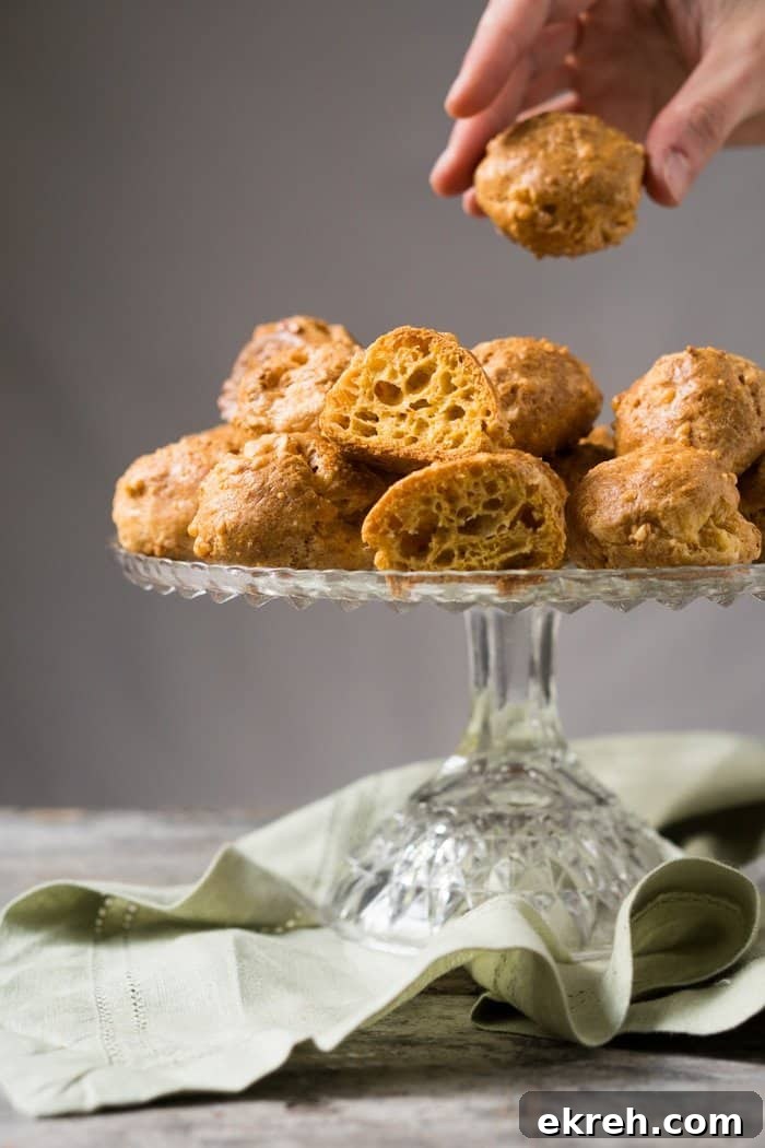 Close-up of cheese puffs
