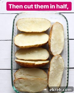 Classic Twice-Baked Potatoes with Cheddar and Chives 4 Then-cut-them-in-half