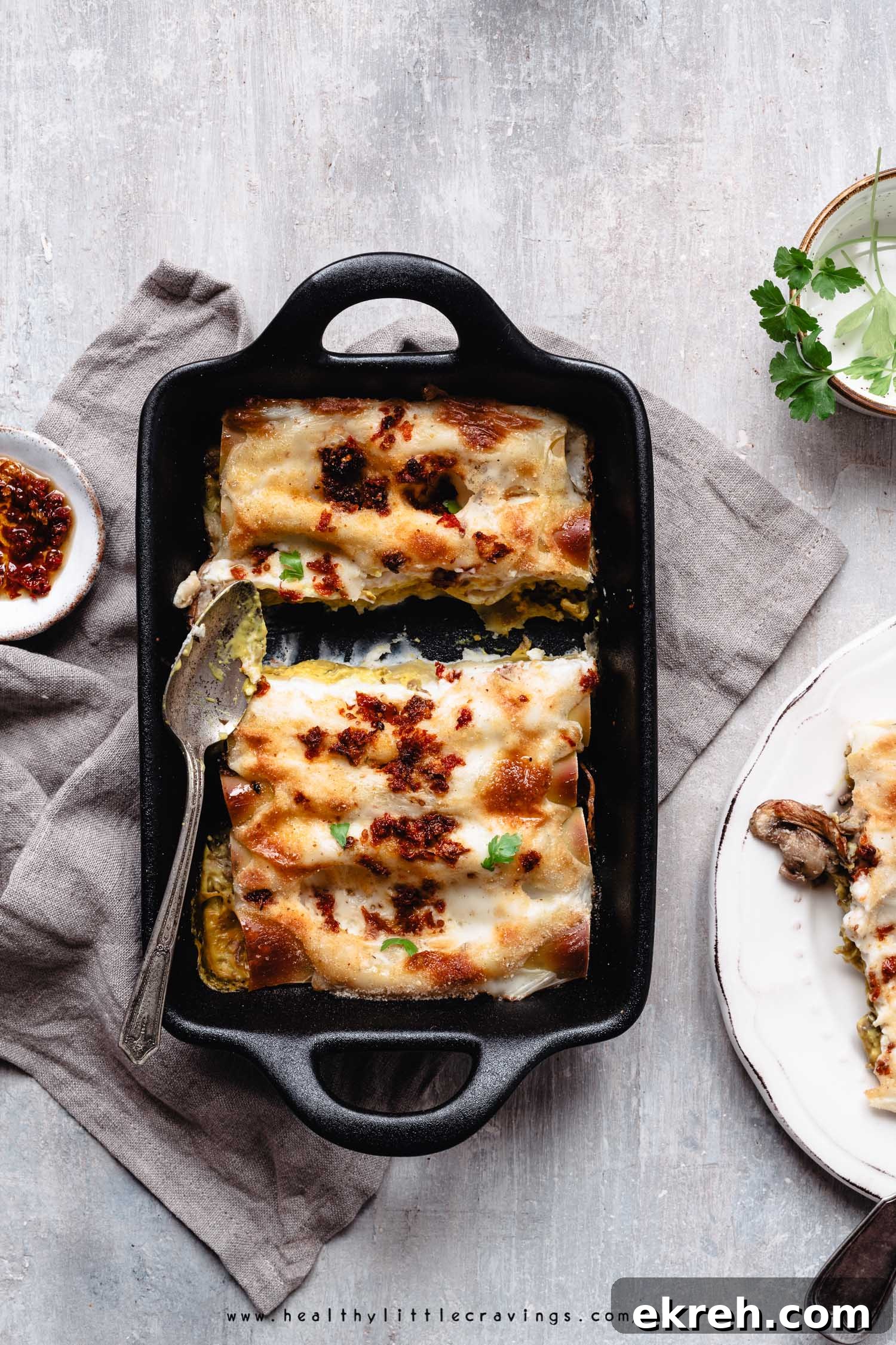 Mushroom and Saffron Cannelloni Recipe (Vegetarian) 4 Mushroom and saffron stuffed cannelloni