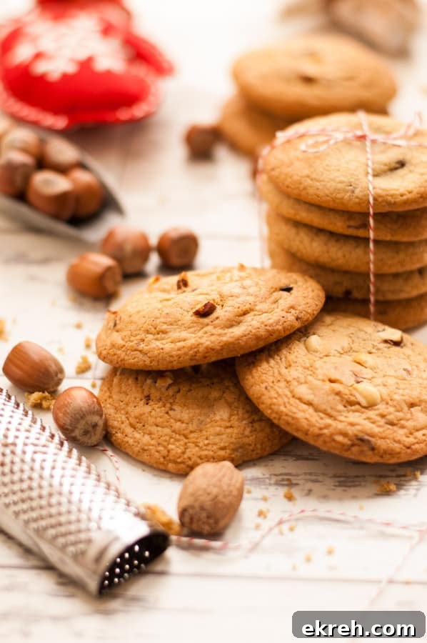 Nutmeg Cookies Chocolate and Hazelnuts