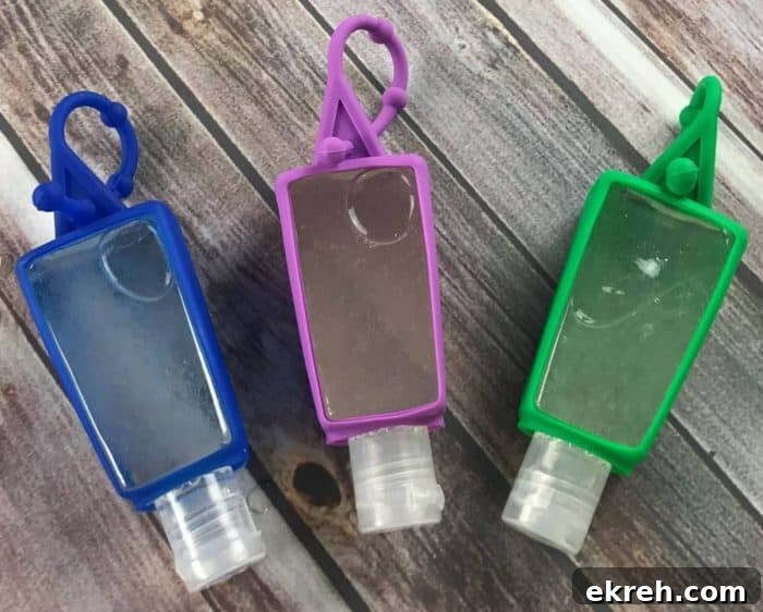 DIY kid-safe hand sanitizer recipe with essential oils - Germs are everywhere. When you can't get to a sink to wash your hands, keep clean with this natural homemade hand sanitizer gel {with essential oils}.