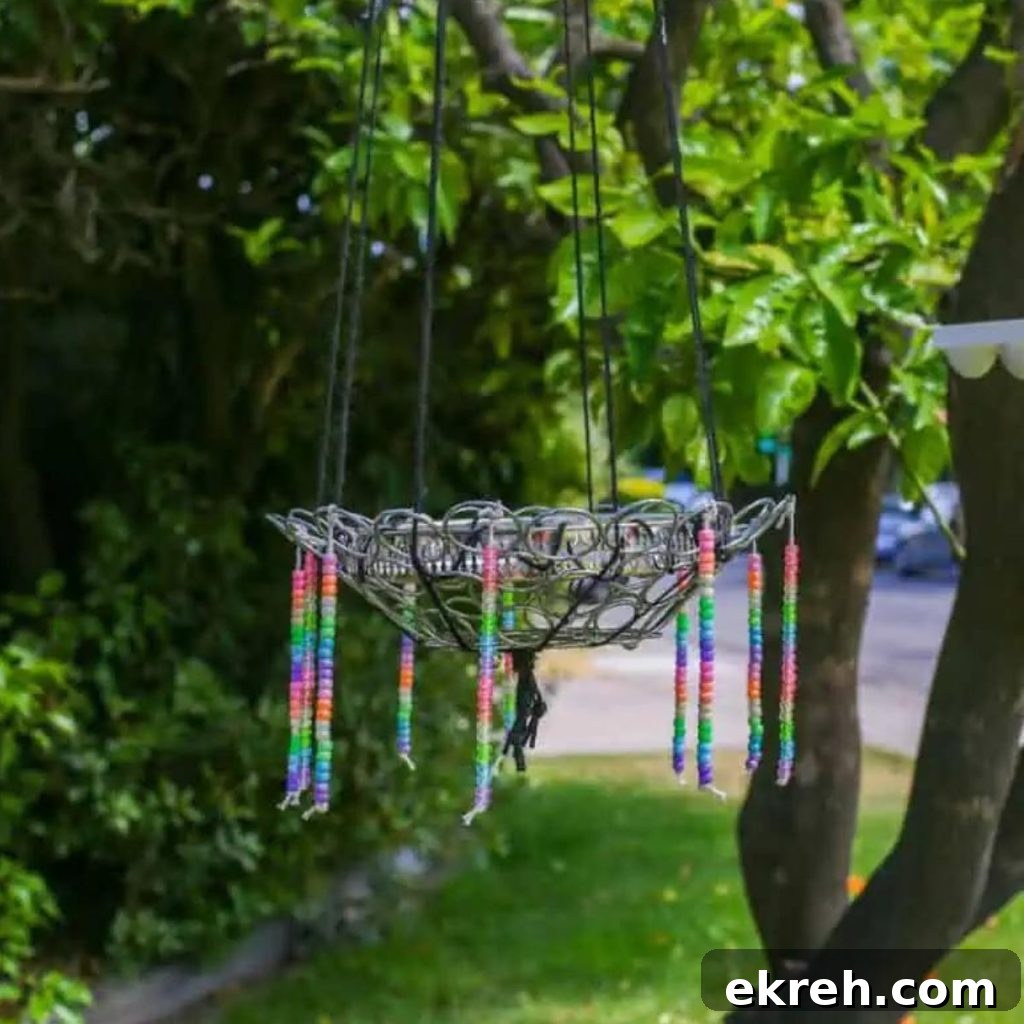 Bird Feeders with colorful beads