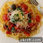 olive tomato mediterranean pasta