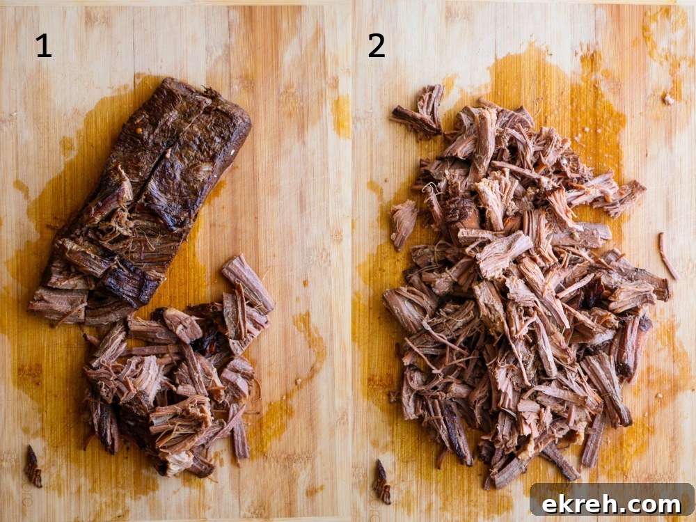 Slow-Braised Spicy Brisket Tacos Recipe 6 shredded brisket