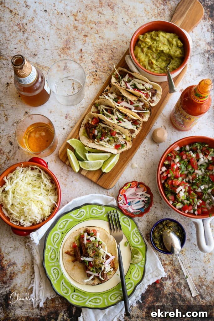 Slow-Braised Spicy Brisket Tacos Recipe 8 braised brisket taco party