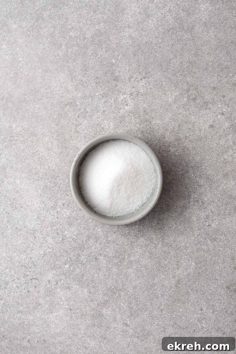 A pinch bowl of fine sea salt.