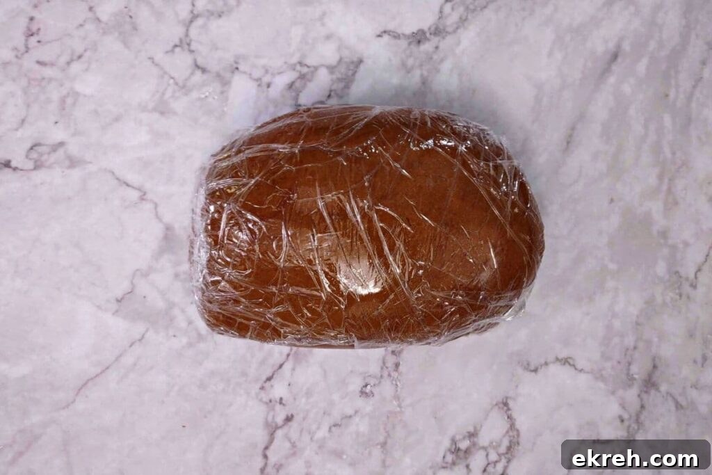 wrap dough in plastic and cool
