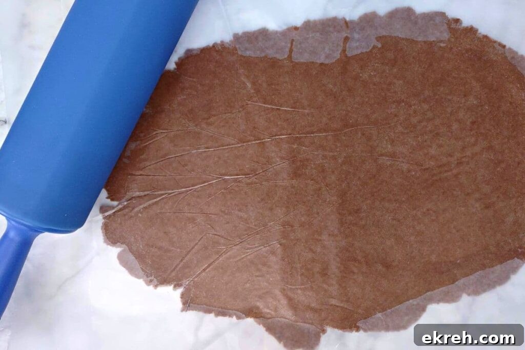 roll gingerbread dough flat