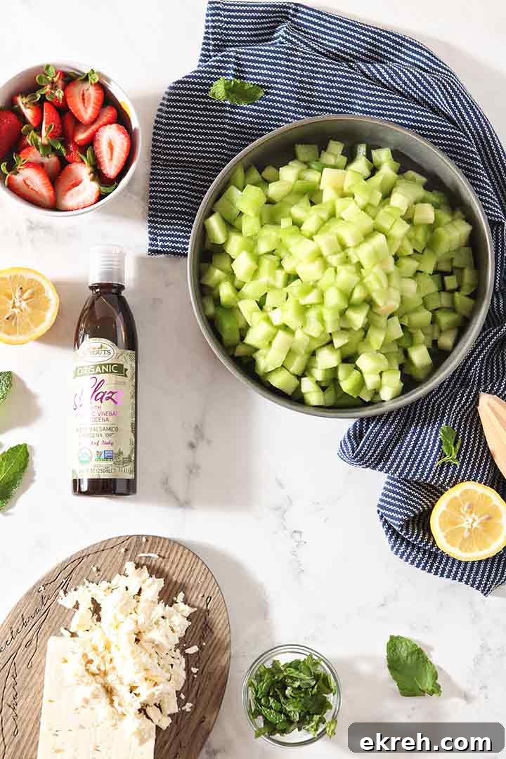 Ingredients for the recipe, shown from above