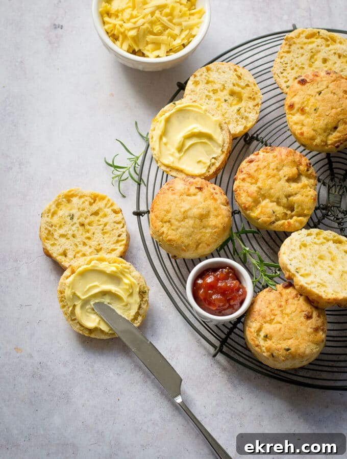 Savoury Vegan Scones on cooling rack