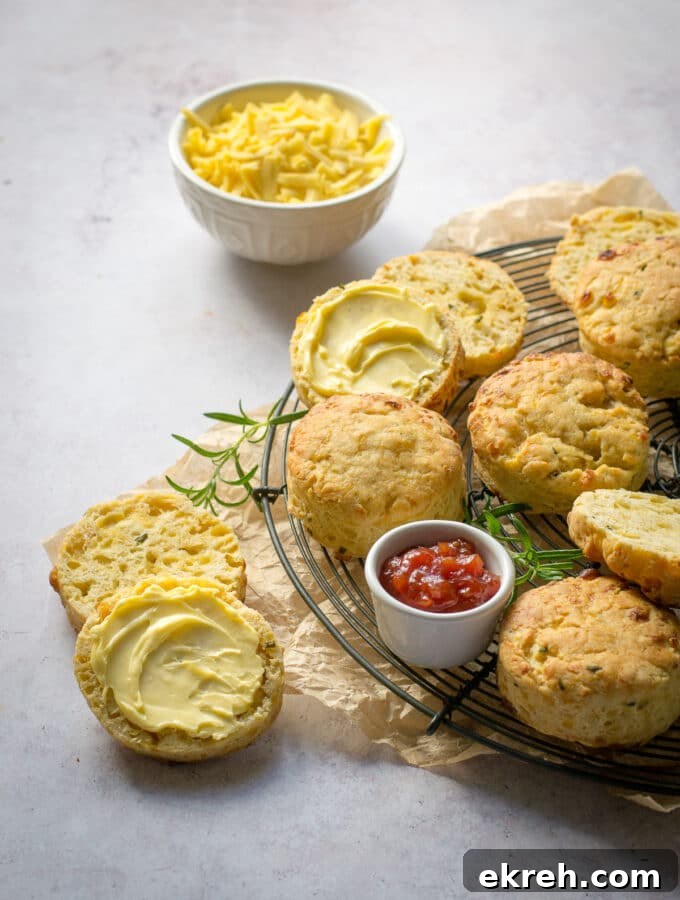 Simple Vegan Cheese Scones with grated cheese