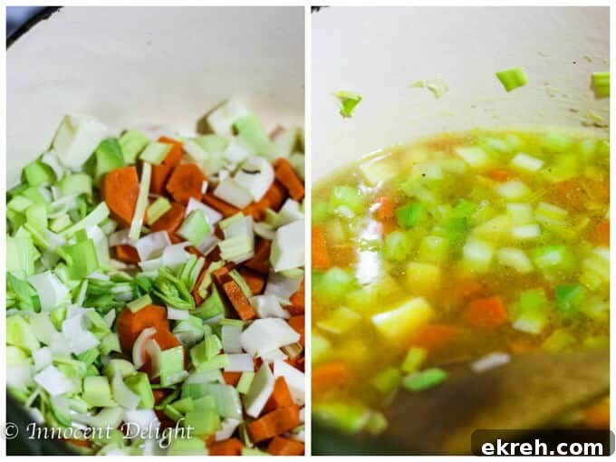 Leftover turkey soup