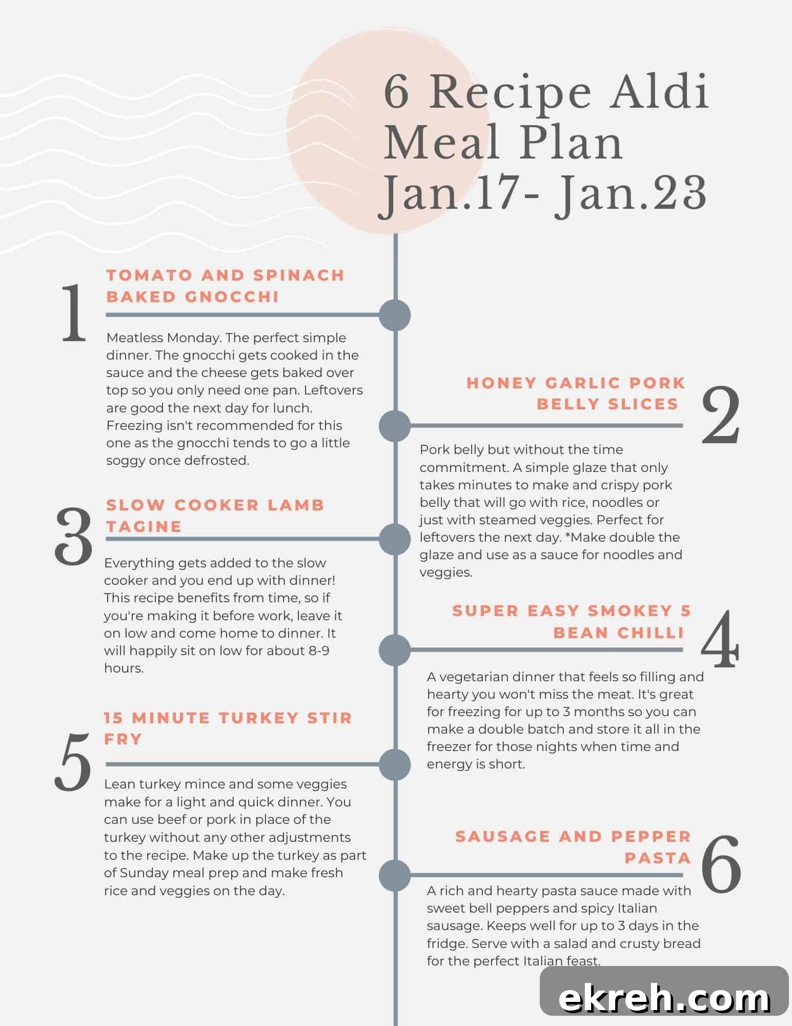 Aldi budget meal plan tip sheet