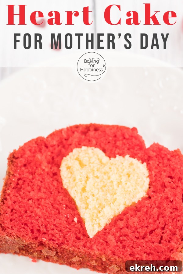 Great hidden heart cake for Mother's Day