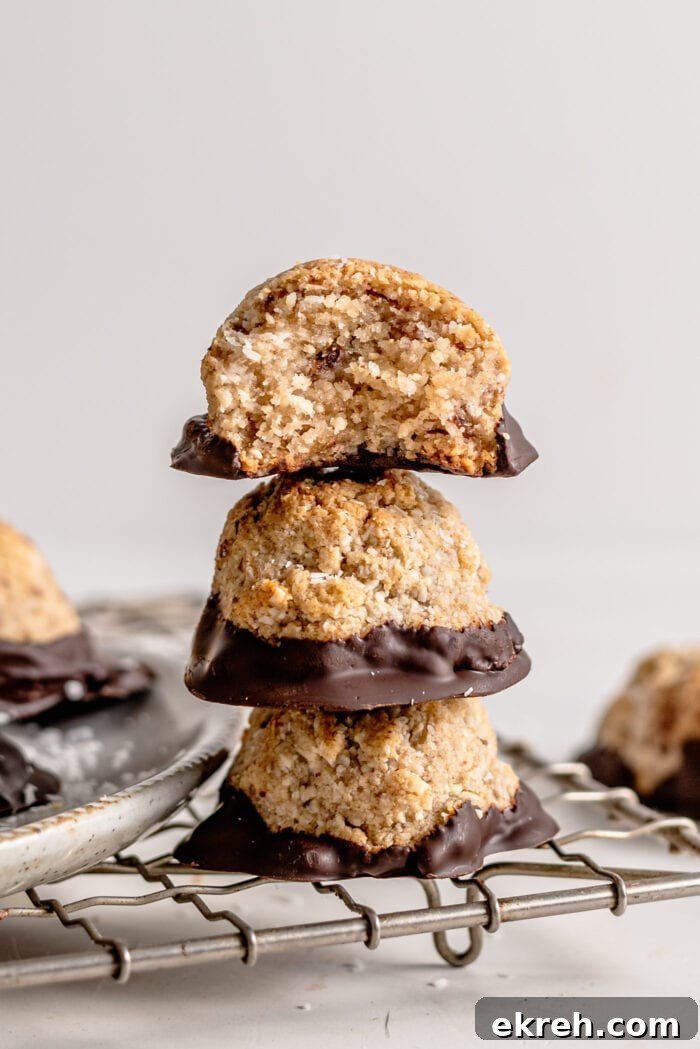 27 Wholesome Christmas Desserts 26 Chocolate Dipped Coconut Macaroons