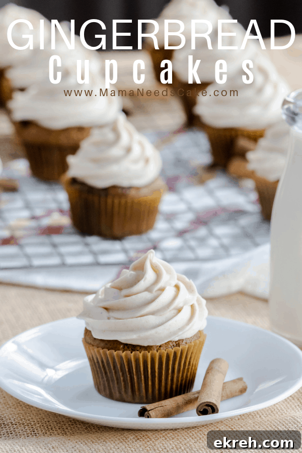 Cupcakes with delicious gingerbread spices. Topping this gingerbread classic flavor is a spiced buttercream frosting. Cupcakes with delicious gingerbread spices. Topping this gingerbread classic flavor is a spiced buttercream frosting. #cupcakes #creamcheese #creamcheesefrosting #gingerbread #thanksgiving #christmasdesserts #thanksgivingdesserts #cupcakeflavors #madefromscratch #cupcakerecipes #mamaneedscake
